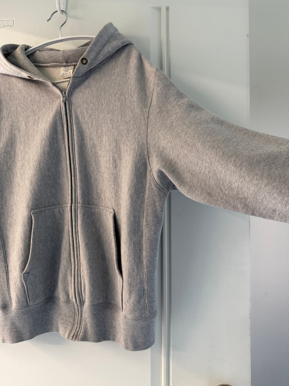 일본빈티지 그레이 기모 후드집업  상품이미지6