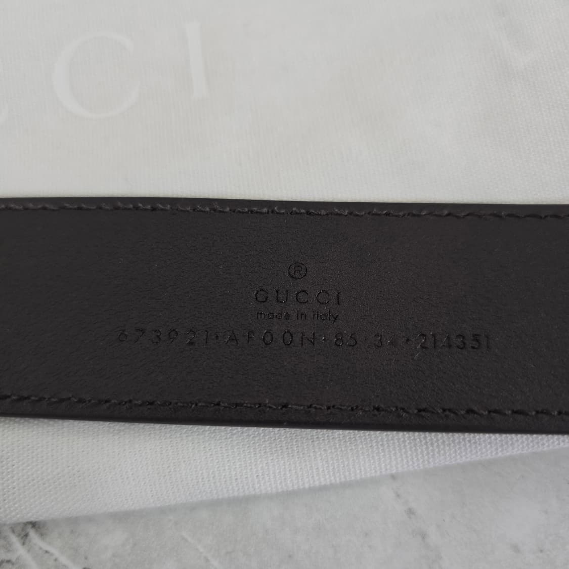 구찌 인터로킹 G 디테일 벨트 85사이즈 판매 상품이미지6