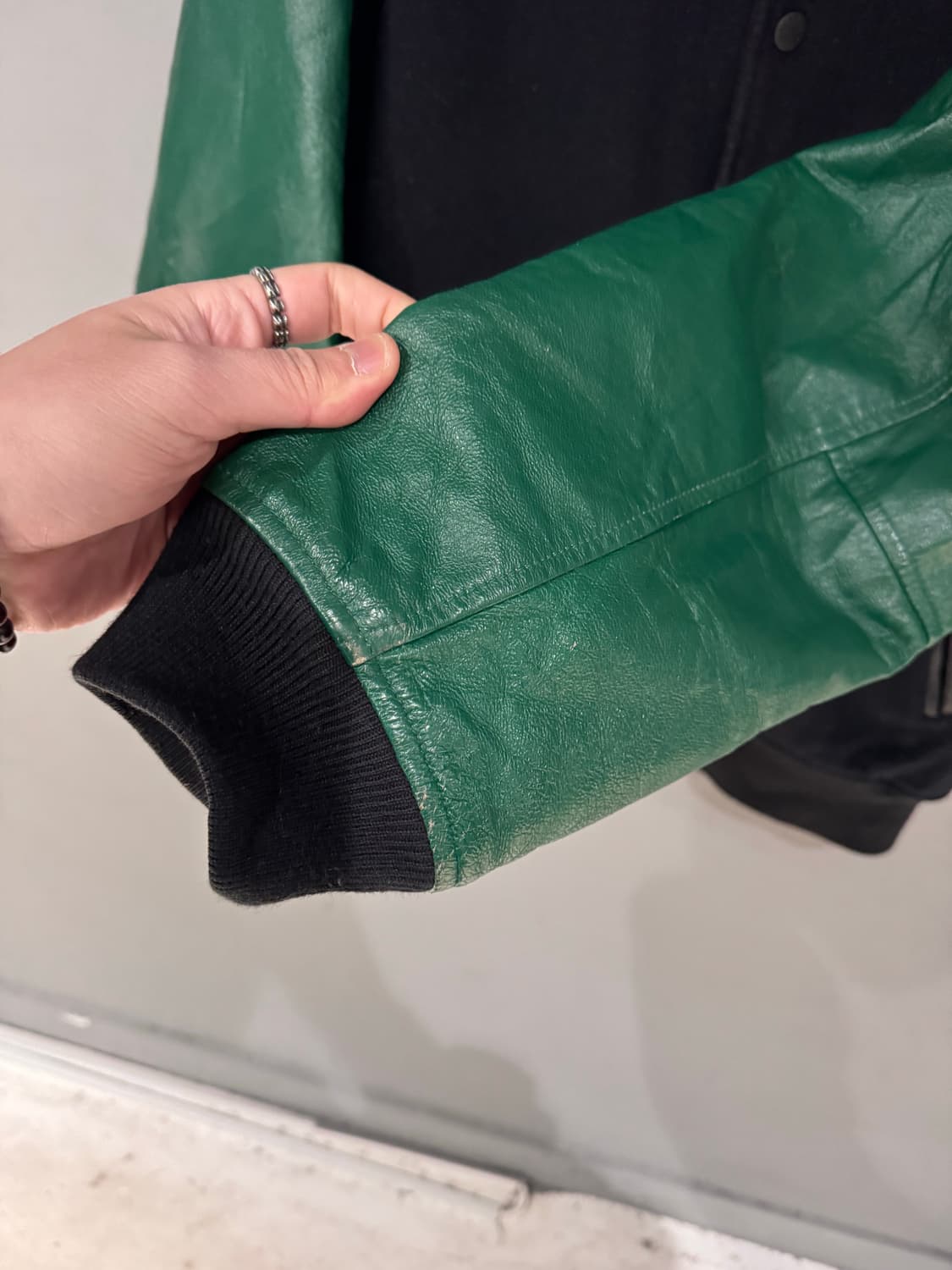 마스터피스 레더암 울 바시티 자켓  상품이미지8