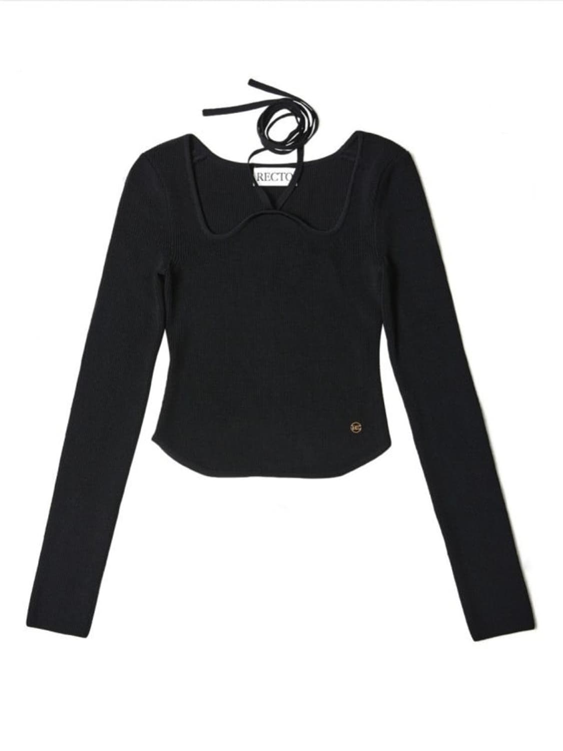 렉토 시그니처 넥 모나코 니트 블랙 M (2회 착용) 상품이미지3