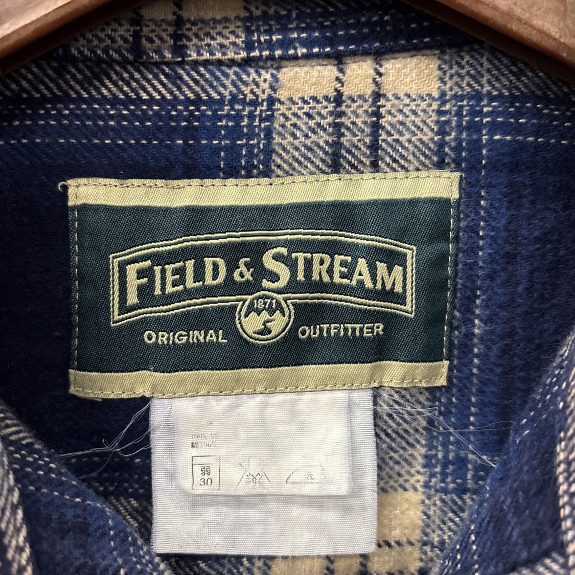 필드앤스트림 헤비 플란넬 블루 옴브레 타탄체크 워크셔츠 N878 상품이미지8