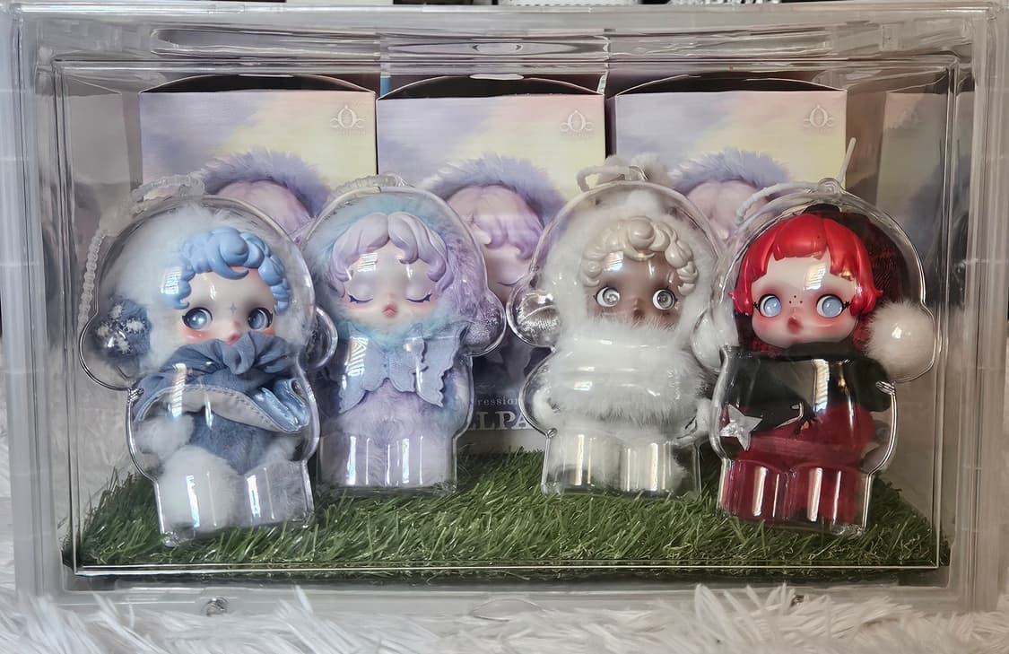 (일괄) 스컬판다 키링 4종 + 인형 케이스 + 보관 케이스 상품이미지1