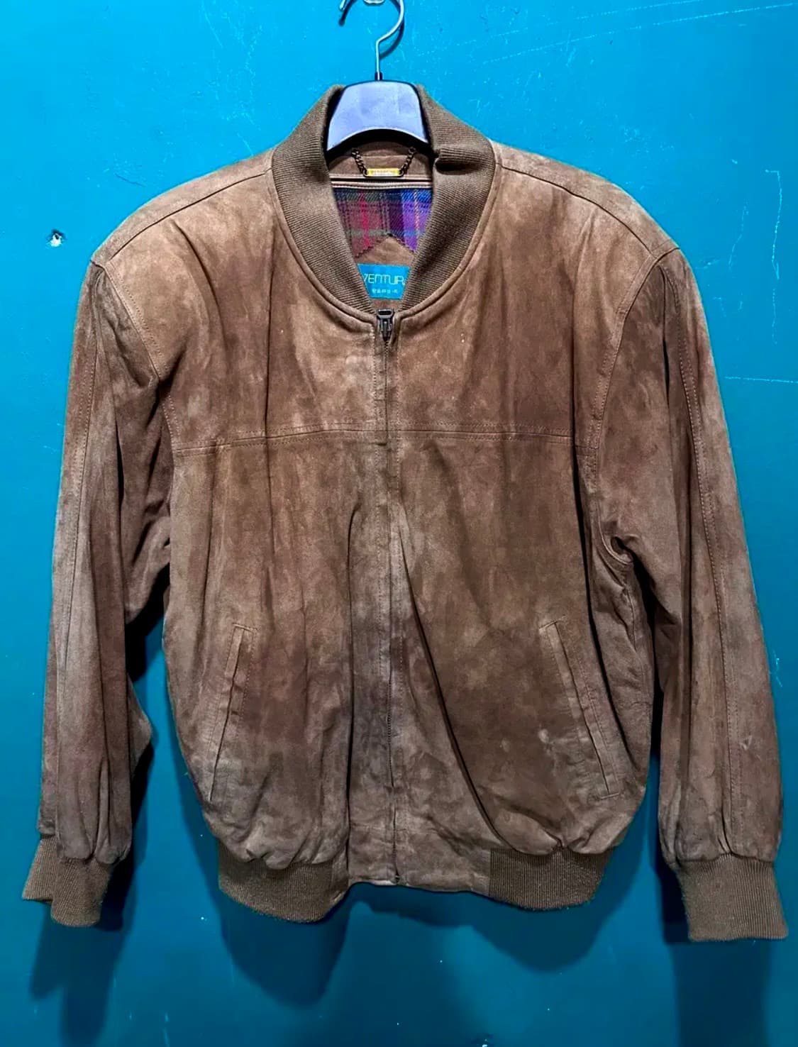 빈티지 산양 가죽 스웨이드 블루종 자켓(100~105) 상품이미지3