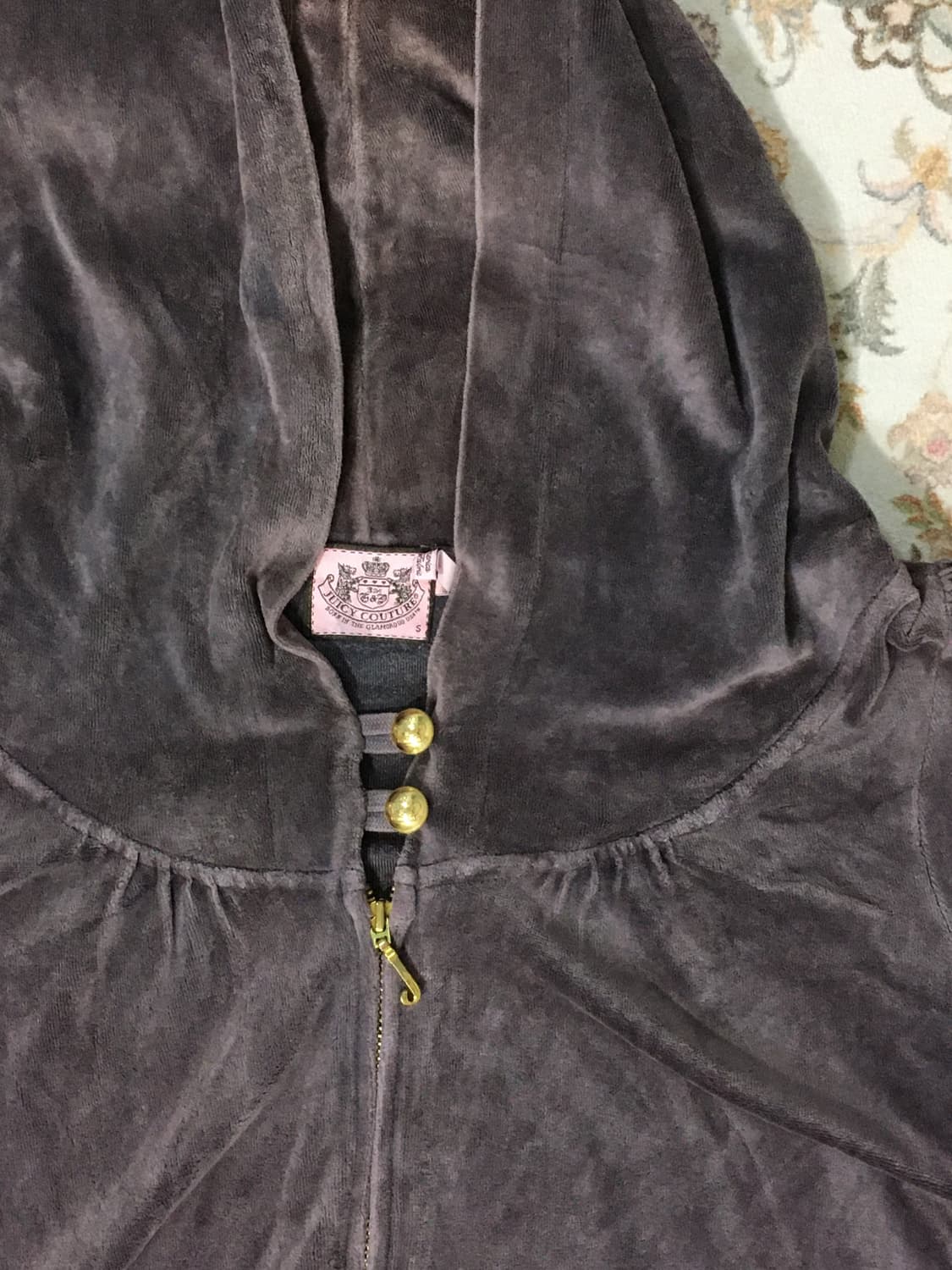 쥬씨꾸뛰르 바이올렛 벨벳 후드집업  상품이미지6