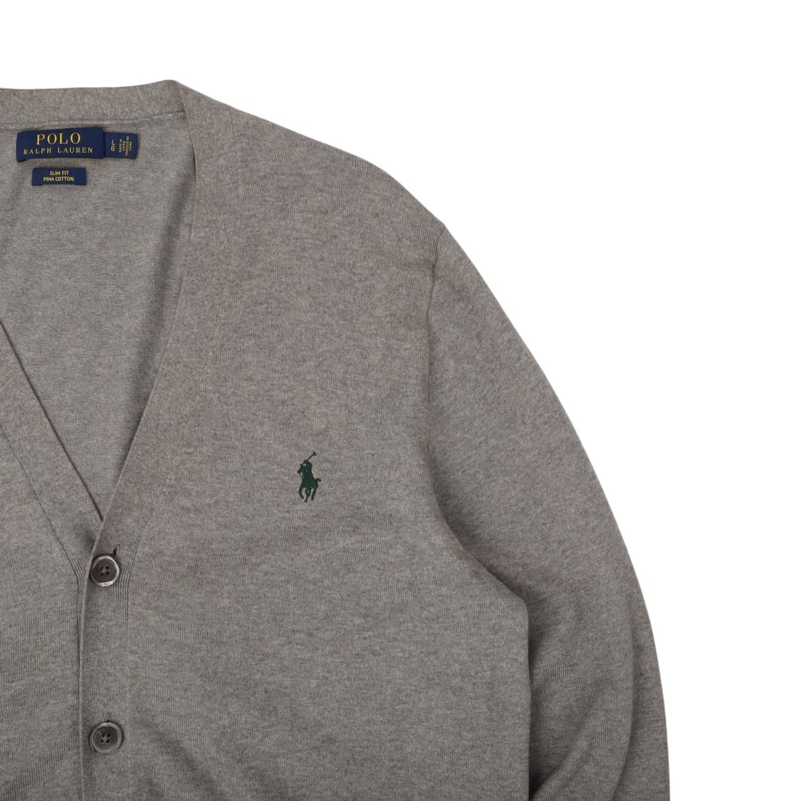 폴로 랄프로렌 그레이 피마코튼 가디건 상품이미지3