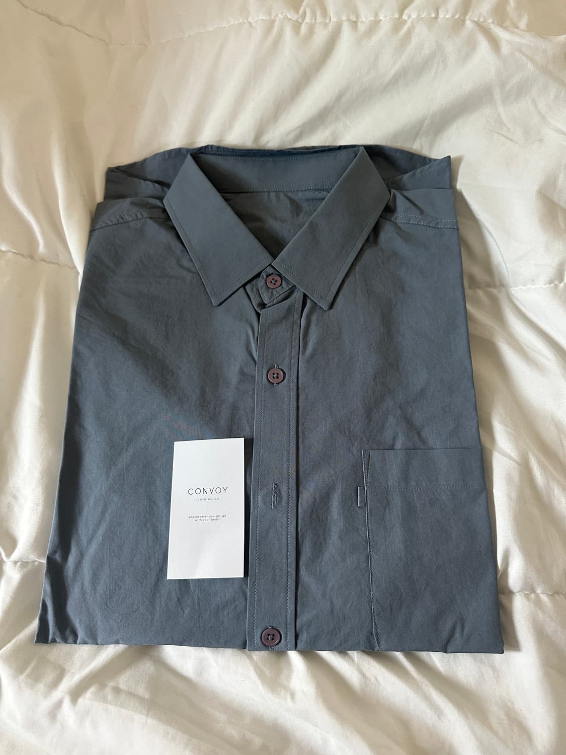 Convoy 긴팔 면셔츠 네이비블루 새상품 상품이미지1