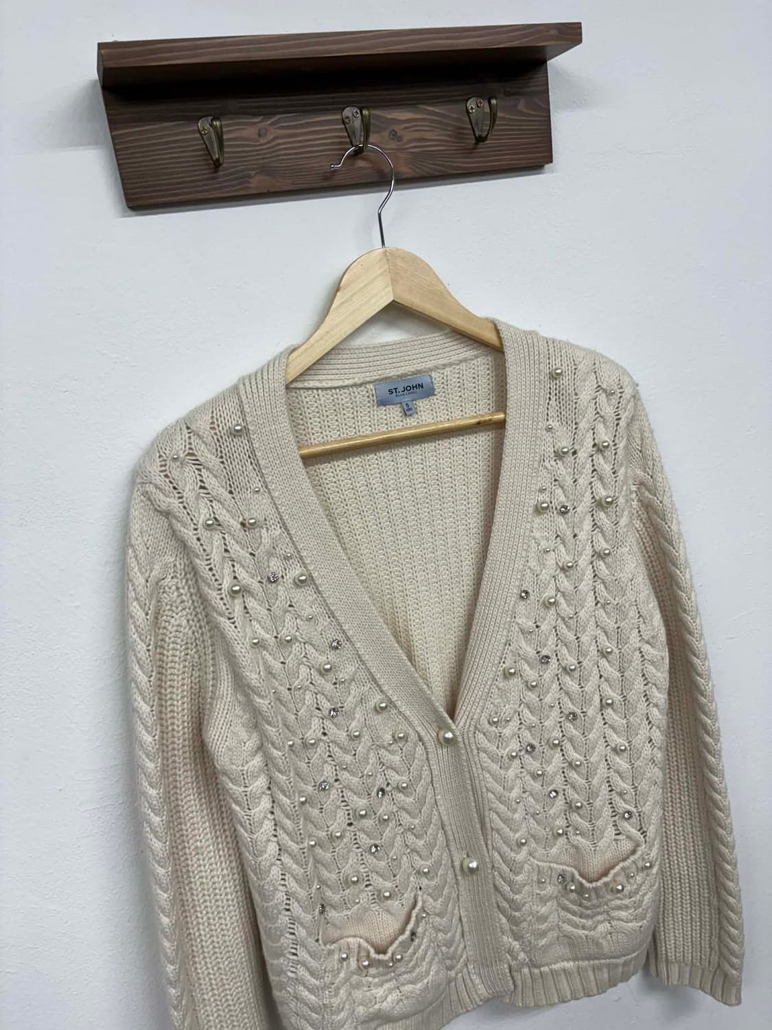 [55] 센존 블루라벨 21년 신형 펄 케이블 니트 가디건 상품이미지5