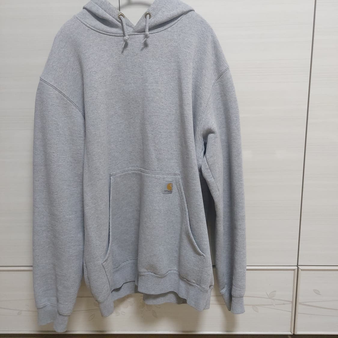 Carhartt(칼하트) US핏 미드웨이트 그레이 기모 후드 티 상품이미지1