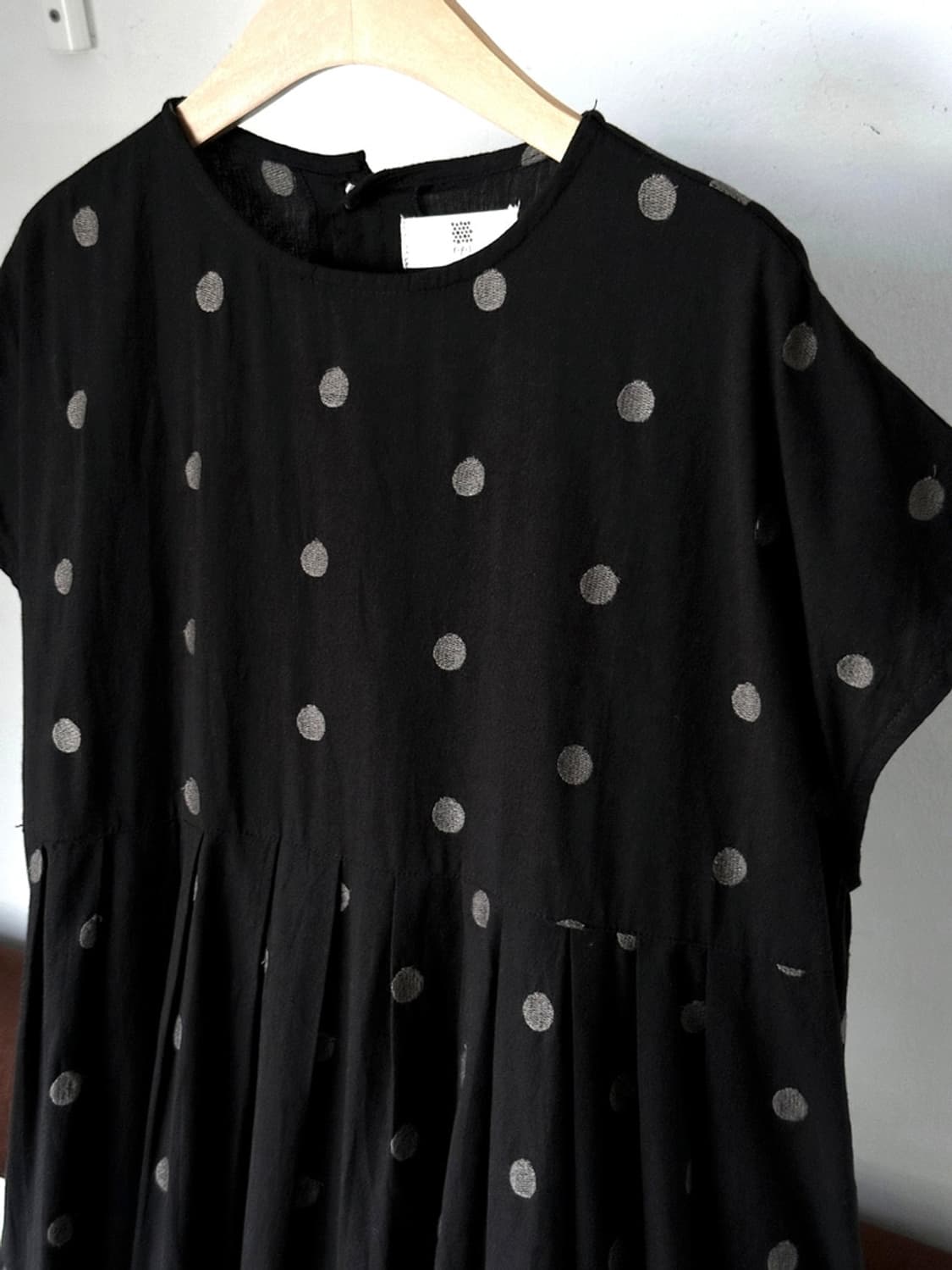 Polka dots stitch cotton linen wide onep 상품이미지3
