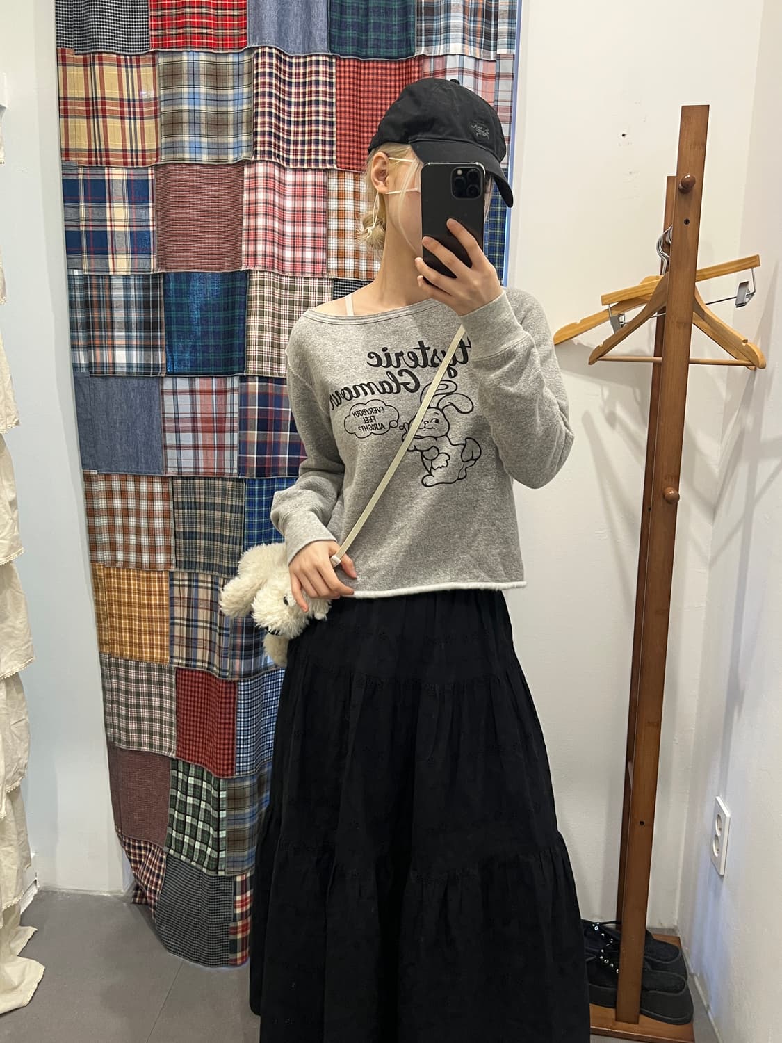 히스테릭글래머 버니 그레이 크롭 맨투맨 상품이미지6