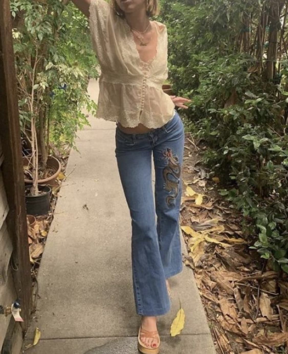 미라이클립 빈티지 블라우스 보헤미안 에스닉 상품이미지4