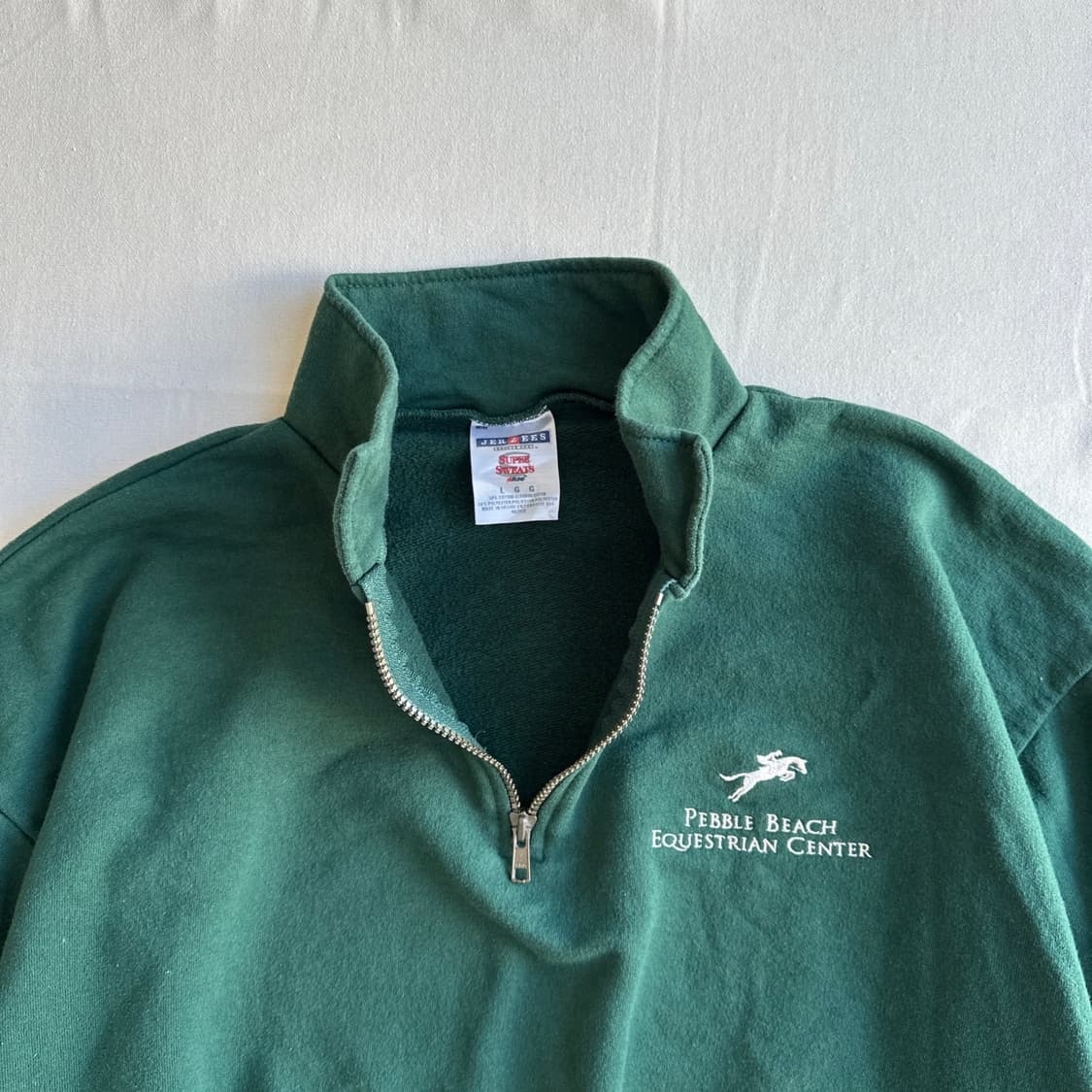 90's 빈티지 저지스 페블 비치 승마 센터 하프 집업 상품이미지4