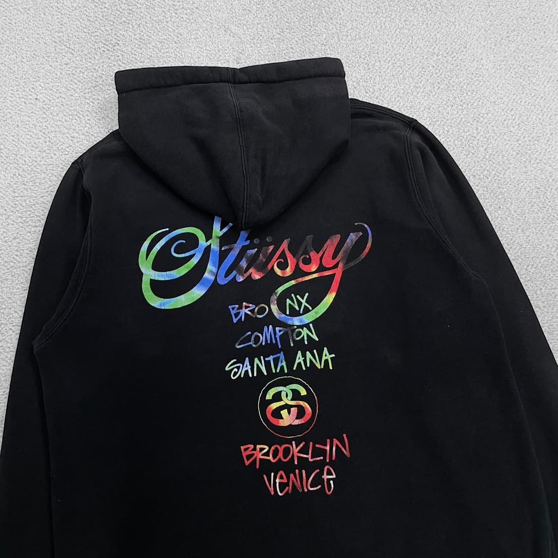 스투시 Stussy 월드투어 타이다이 후드티 블랙 상품이미지3