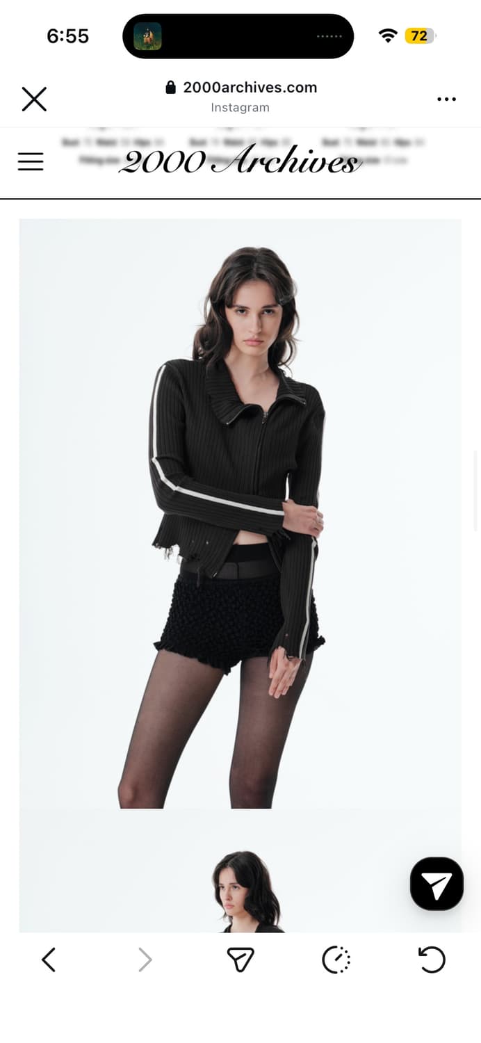 2000아카이브스 KNIT ZIP-UP (VINTAGE BLACK) 상품이미지2