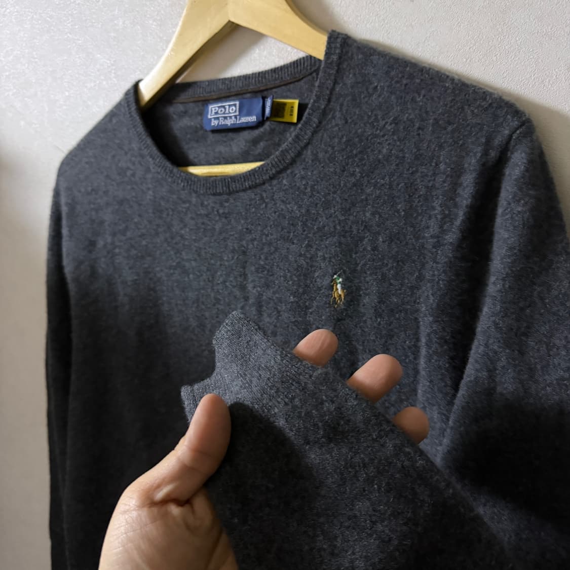 폴로 랄프로렌 메리노울 오색말 크루넥 니트 스웨터 S (여성 66정도) 상품이미지4