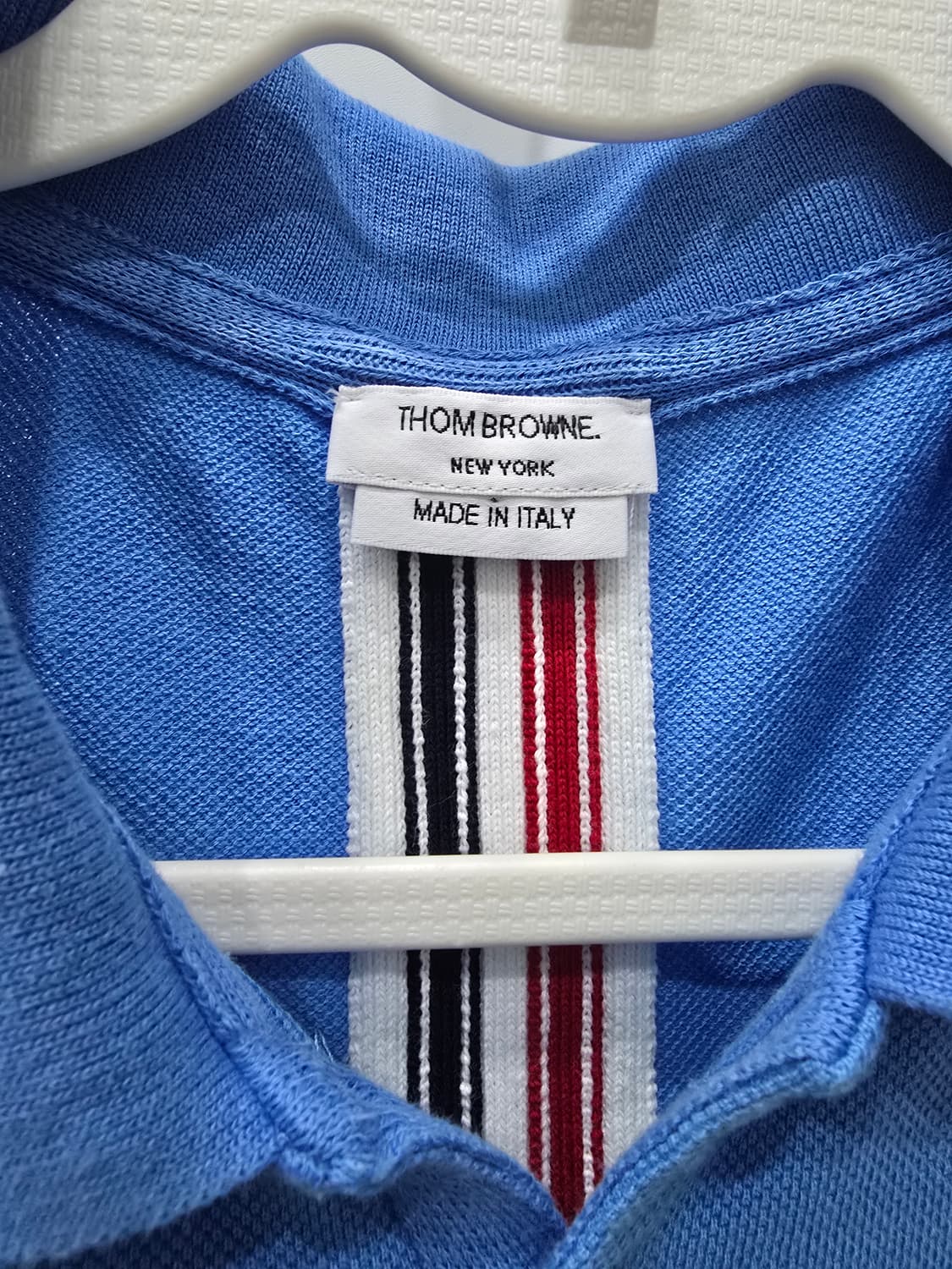 톰브라운 블루 반팔 카라티 상품이미지6
