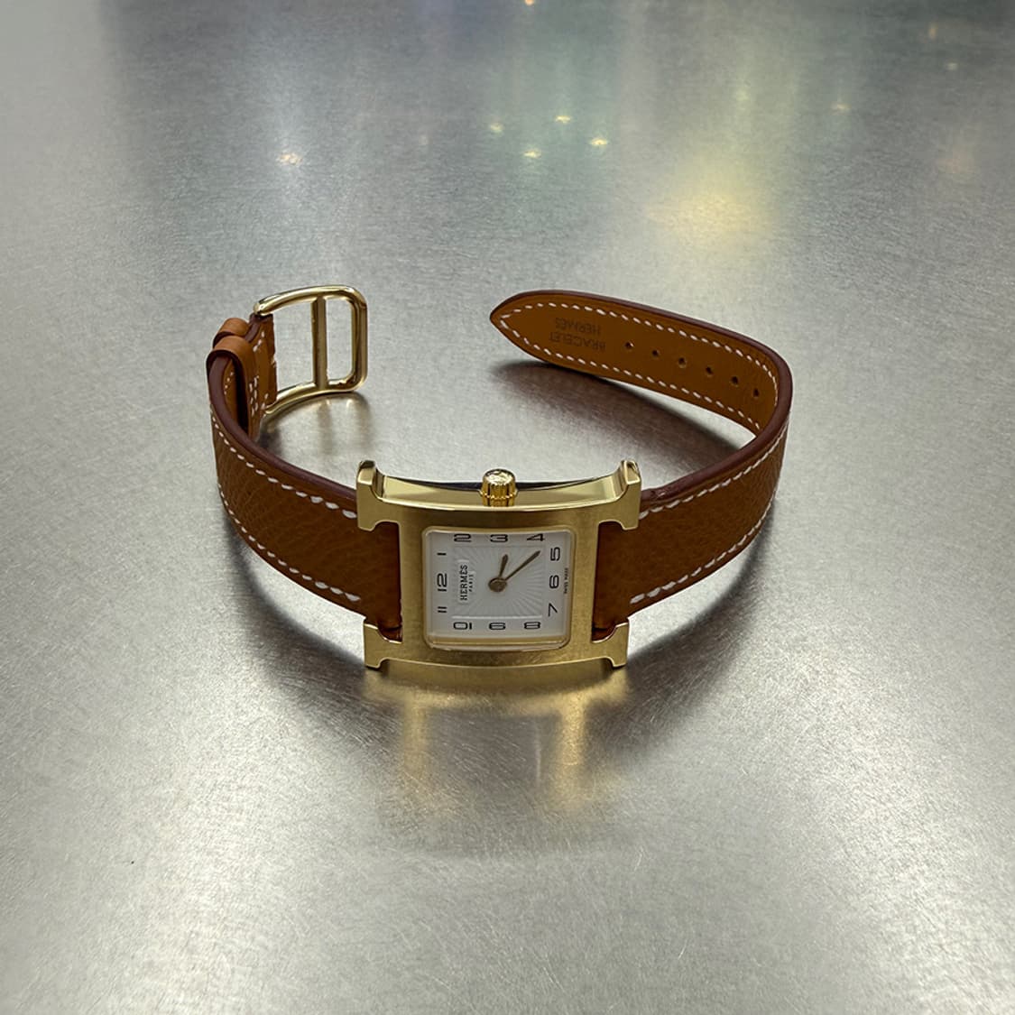 에르메스 클래식 워치 H 아워 금장시계 스몰 상품이미지8