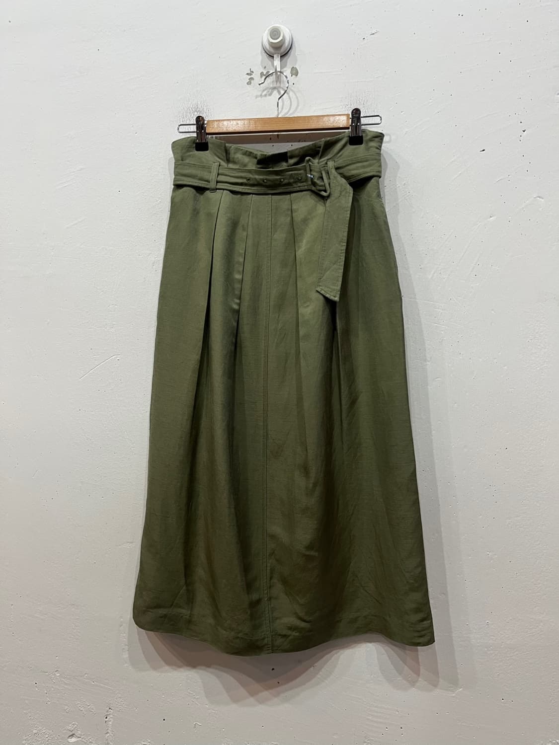 spickandspan JPN 린넨 블렌드 벨티드 스커트 상품이미지1