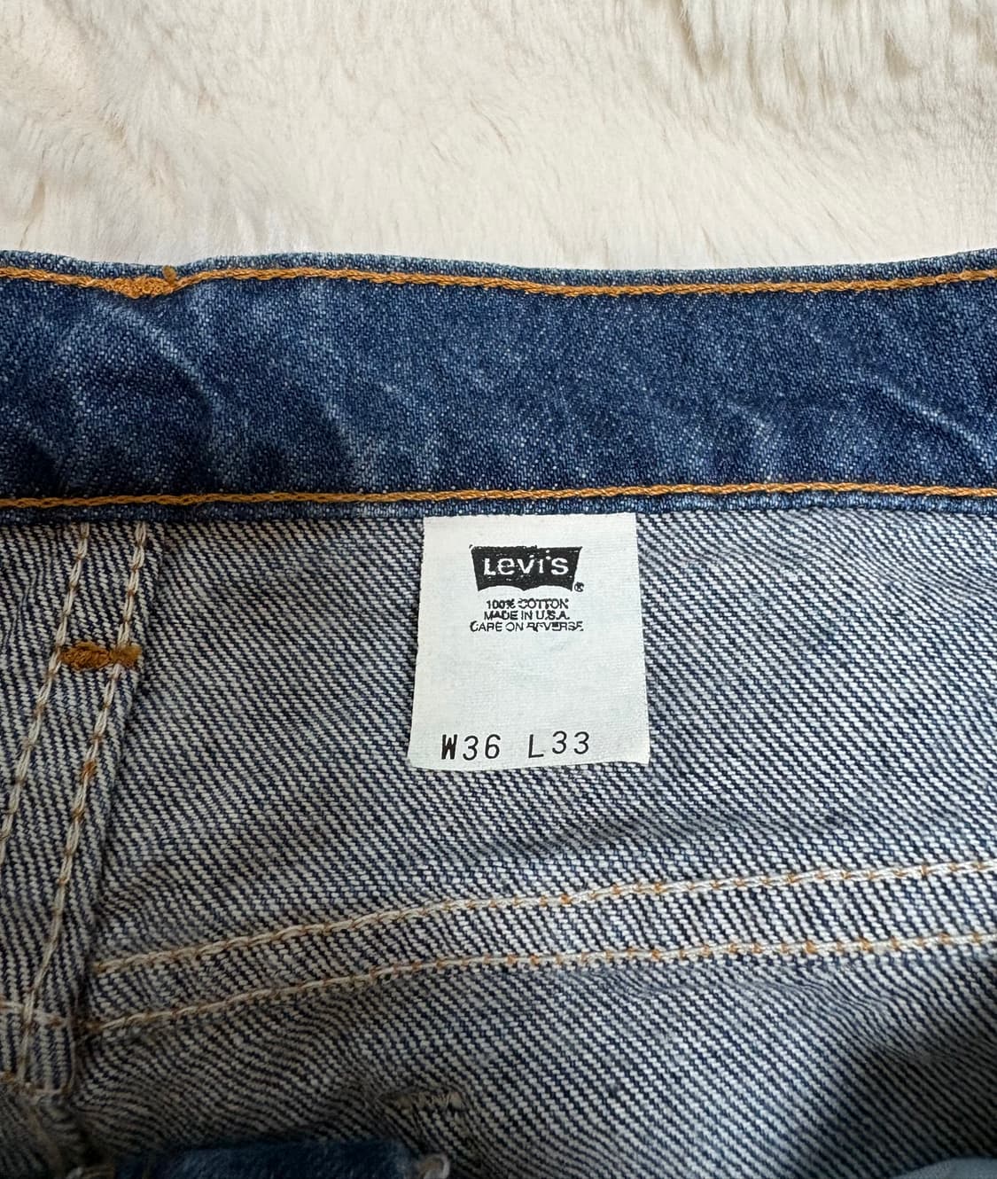 90s 빈티지 리바이스 517 부츠컷 오렌지탭 진청/36*33 상품이미지5
