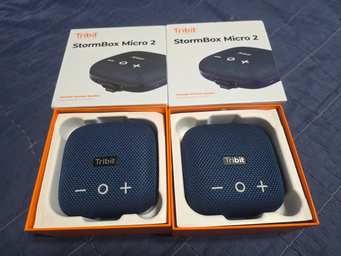 Tribit StormBox Micro 2 블루투스 스피커 블루 2개 일 상품이미지1