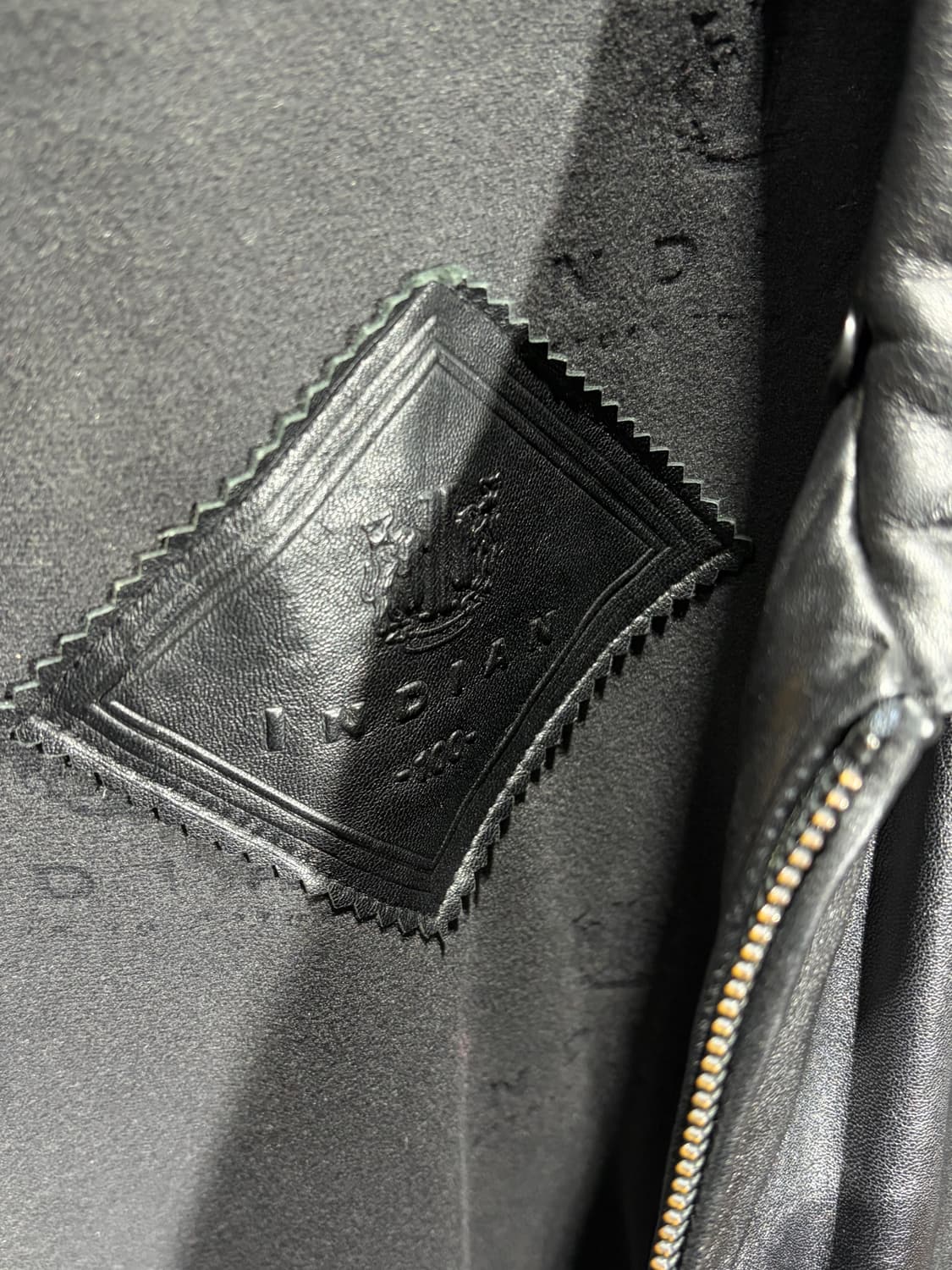 L 글로시 쉽스킨 내피 싱글 레더자켓 상품이미지5