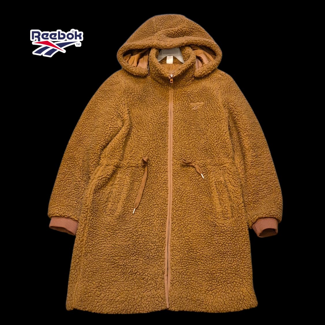 여성-M 리복 브라운 롱 후리스자켓  상품이미지1