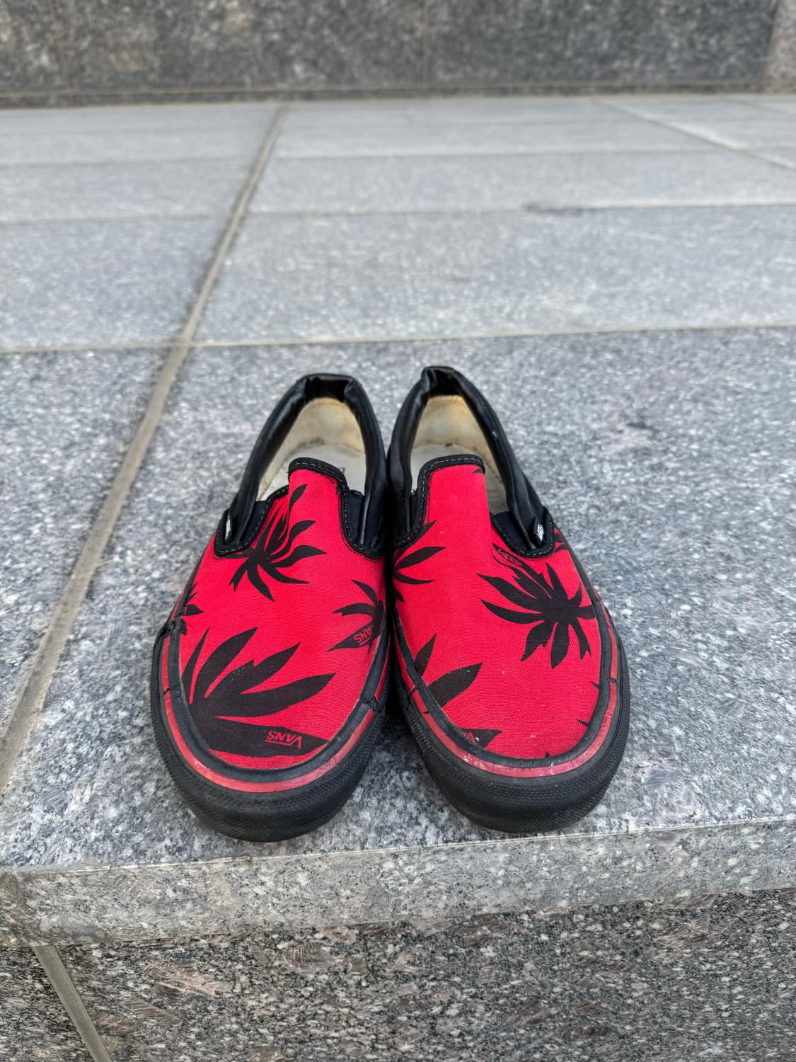 빈티지 반스 마리화나 레드 슬립온 상품이미지2