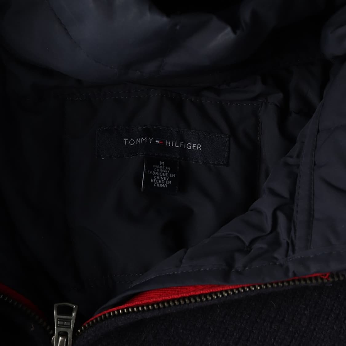 타미힐피거 엘보우 패치 퀼팅 안감 집업 니트 M 상품이미지6