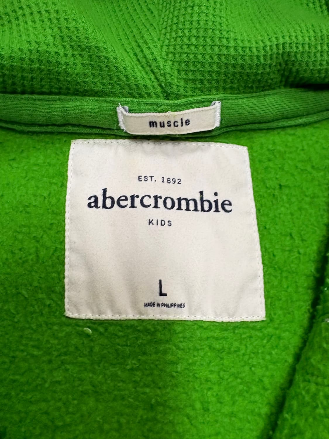 아베크롬비 딱붙핏 후드집업 그린  상품이미지2