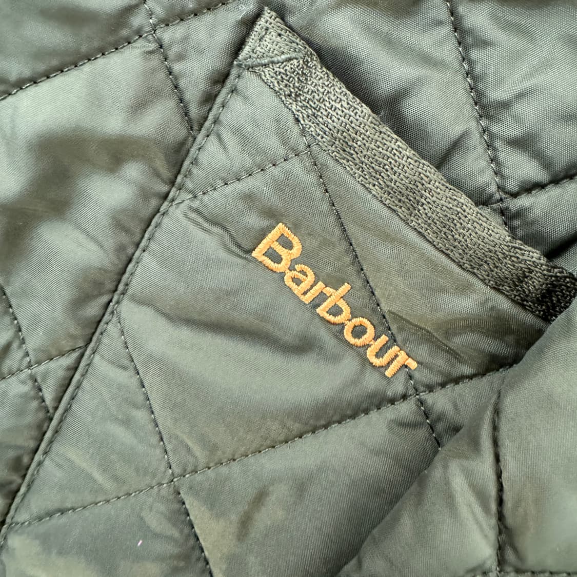 보이즈 M 바버 리데스데일 올리브 퀼팅 자켓  상품이미지4