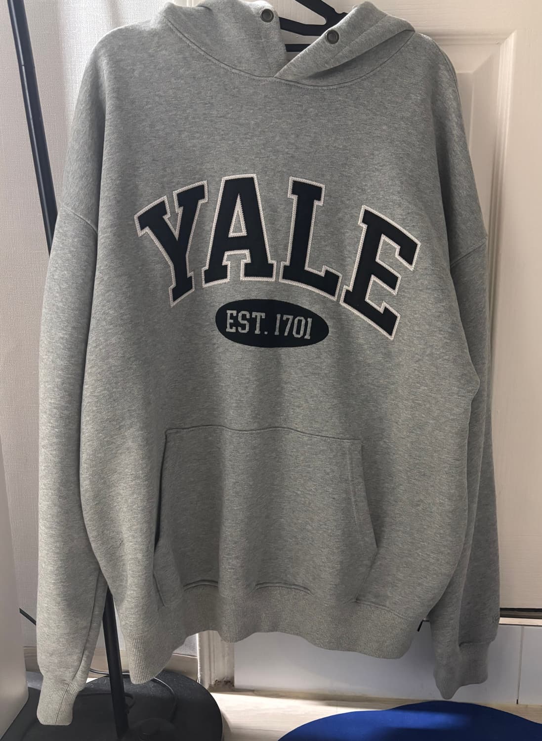 무신사 브랜드 예일 투톤 아치 후드티 맨투맨 그레이 M 상품이미지2