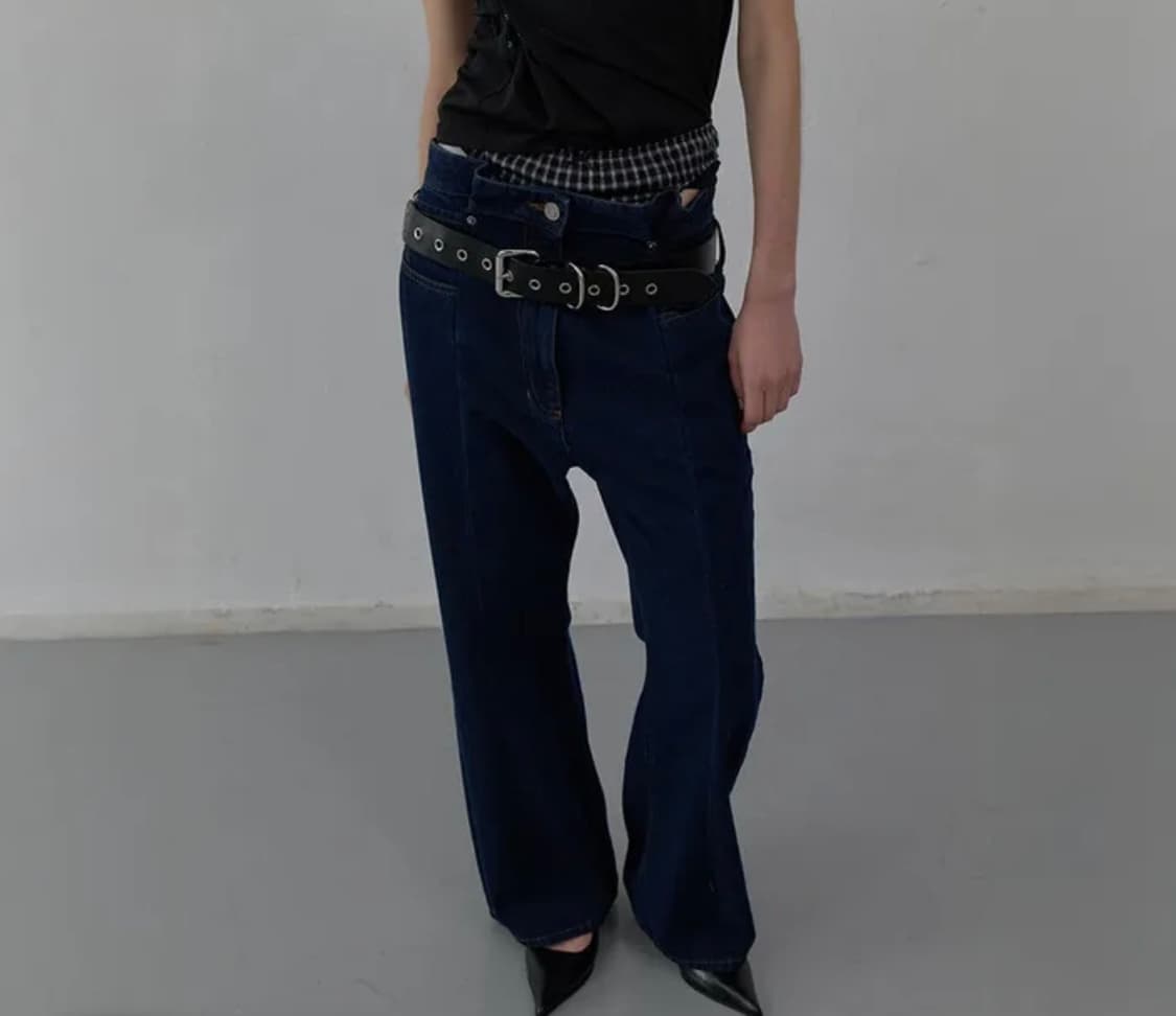 LCDC TM 플리츠 디테일 데님 (blue)  상품이미지1