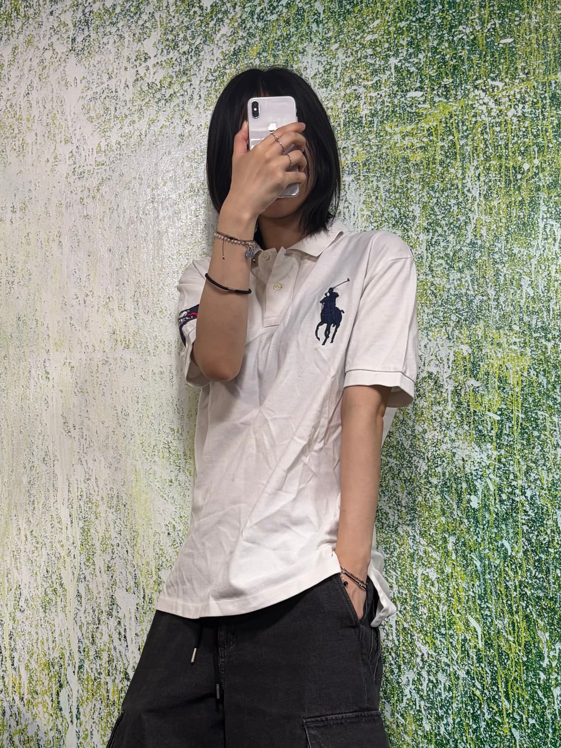 폴로 빅포니 치프키프 화이트 반팔 카라 티셔츠 M 상품이미지1