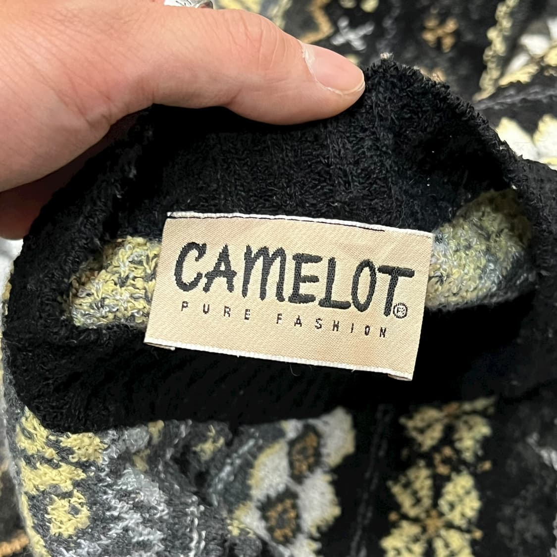  CAMELOT 브이넥 패턴 니트 y14066 상품이미지7