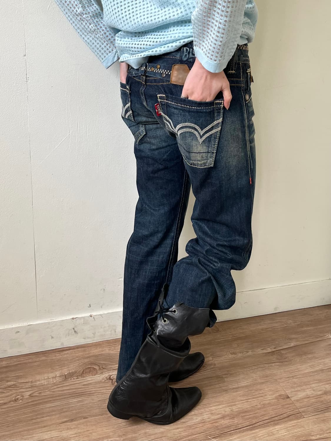 EDWIN 웨스턴 신치백 데님 바지 상품이미지5