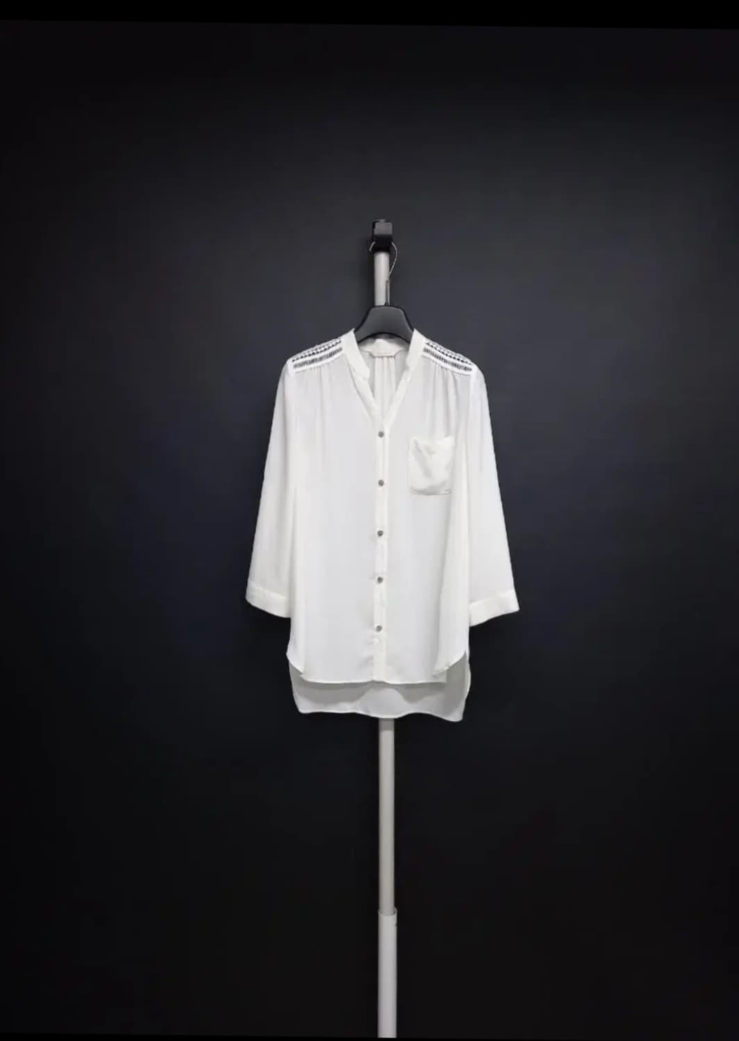 쉬즈미스 춘하 쉬폰 7부 롤업 블라우스 55 상품이미지1