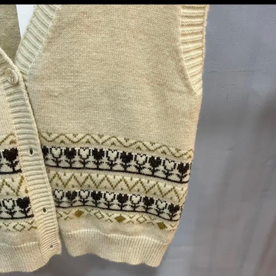 빈티지 하트 조끼 크롭 가디건 상품이미지2