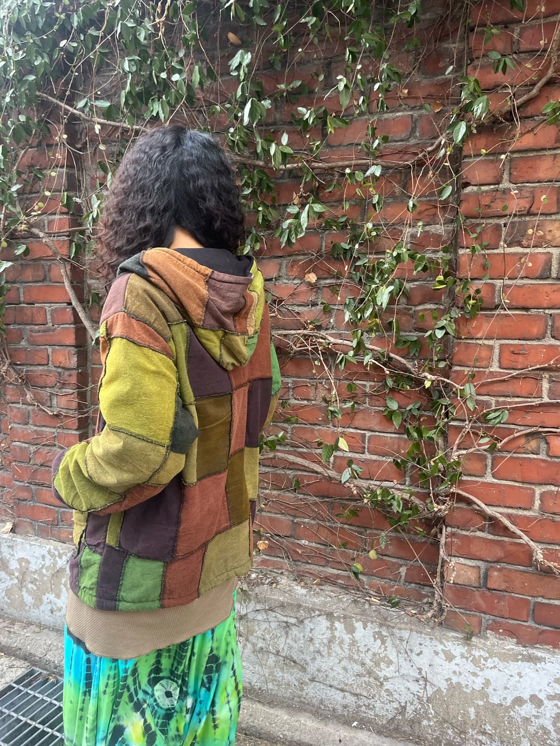 히피 패치워크 후드 집업 아우터 상품이미지5