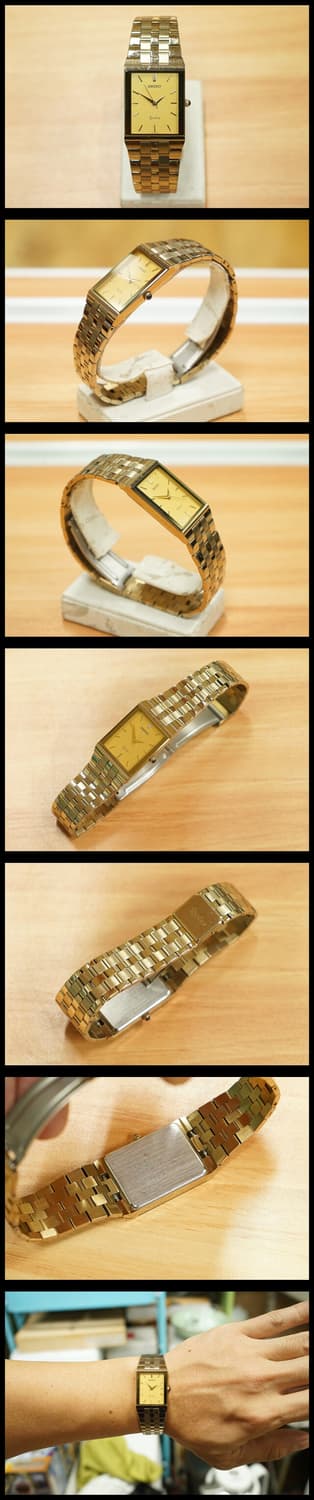 90s 세이코 돌체 스퀘어 프레임 금장 쿼츠 시계 상품이미지2