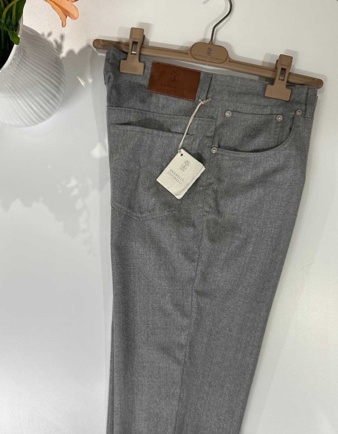 브루넬로 쿠치넬리 버진울 이탈리안핏 치노 팬츠 그레이 상품이미지1