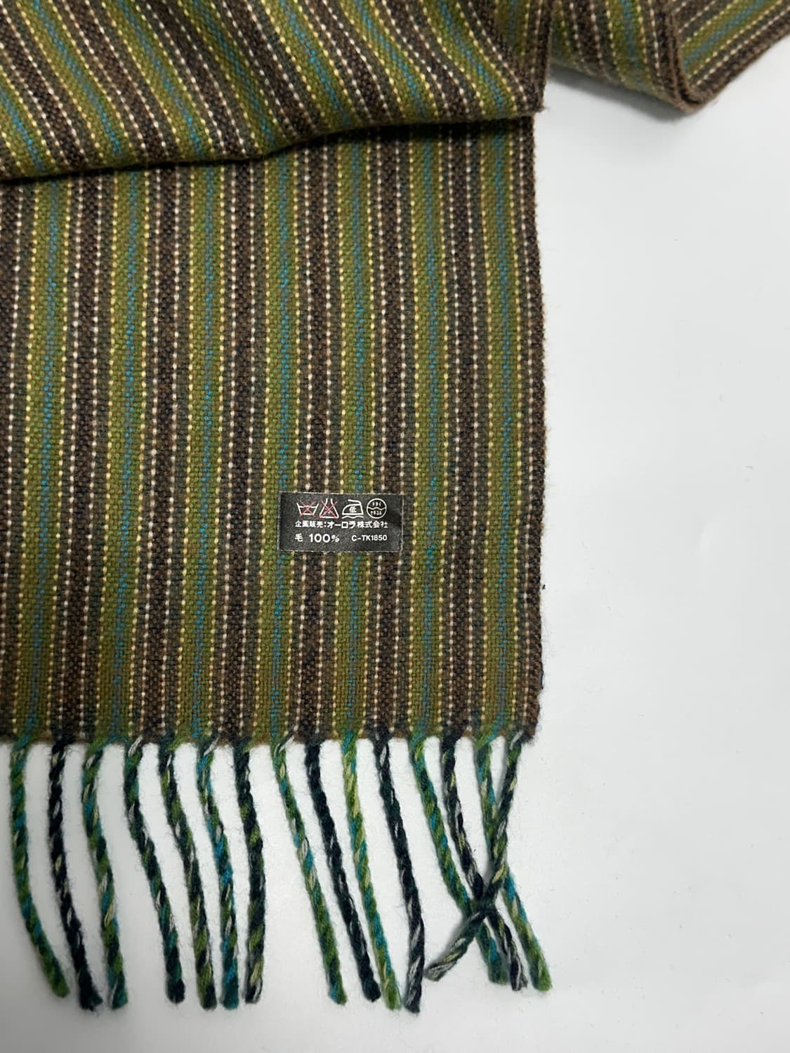 naf naf 모 스트라이프 머플러 made in japan 일본빈티지 상품이미지5