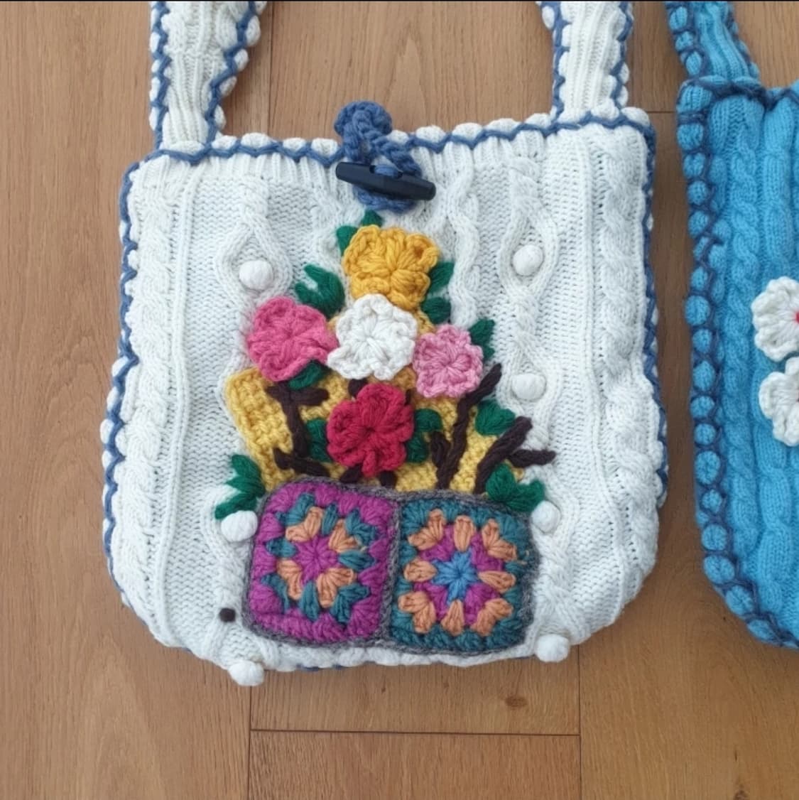 빈티지 핸드메이드 니트 가방 3종 모리걸 크로스백 인테리어 소품 희귀 상품이미지3