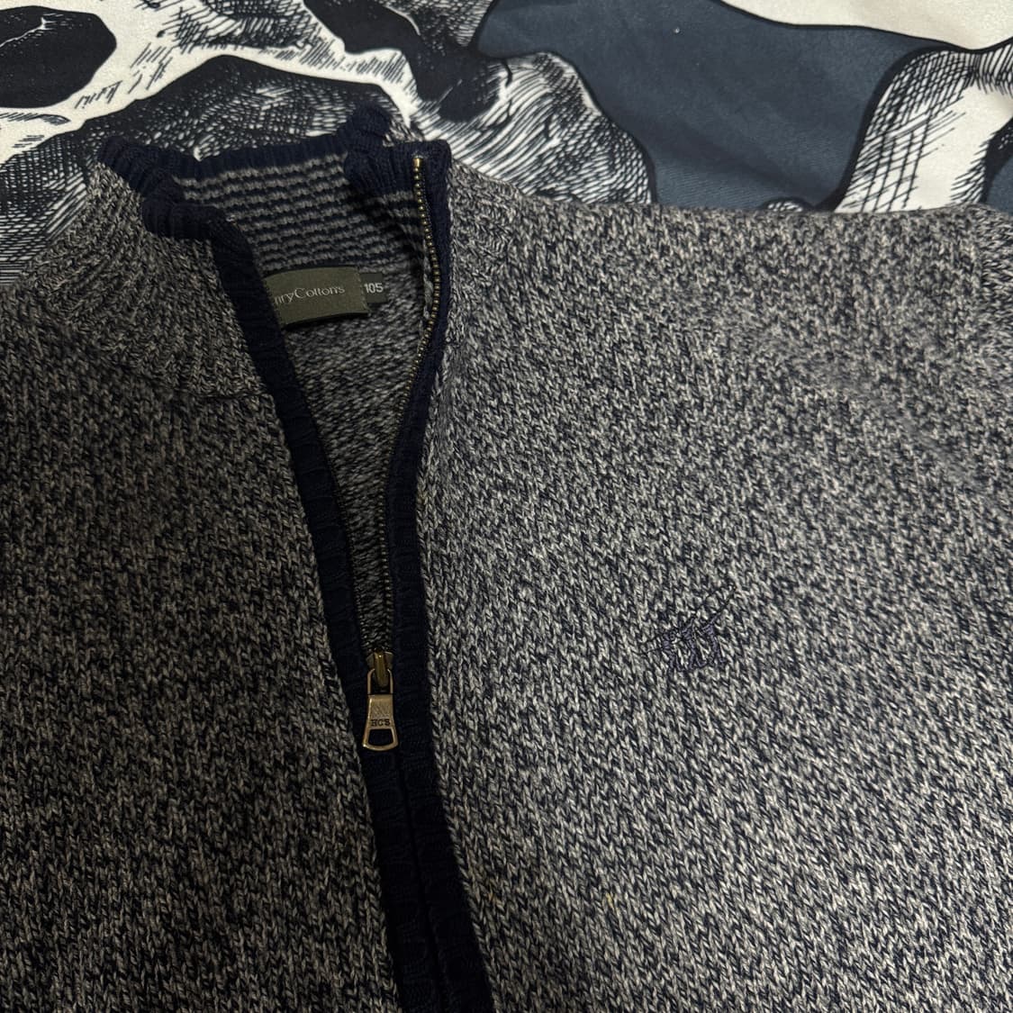 헨리코튼 울100 니트집업 105사이즈  상품이미지4