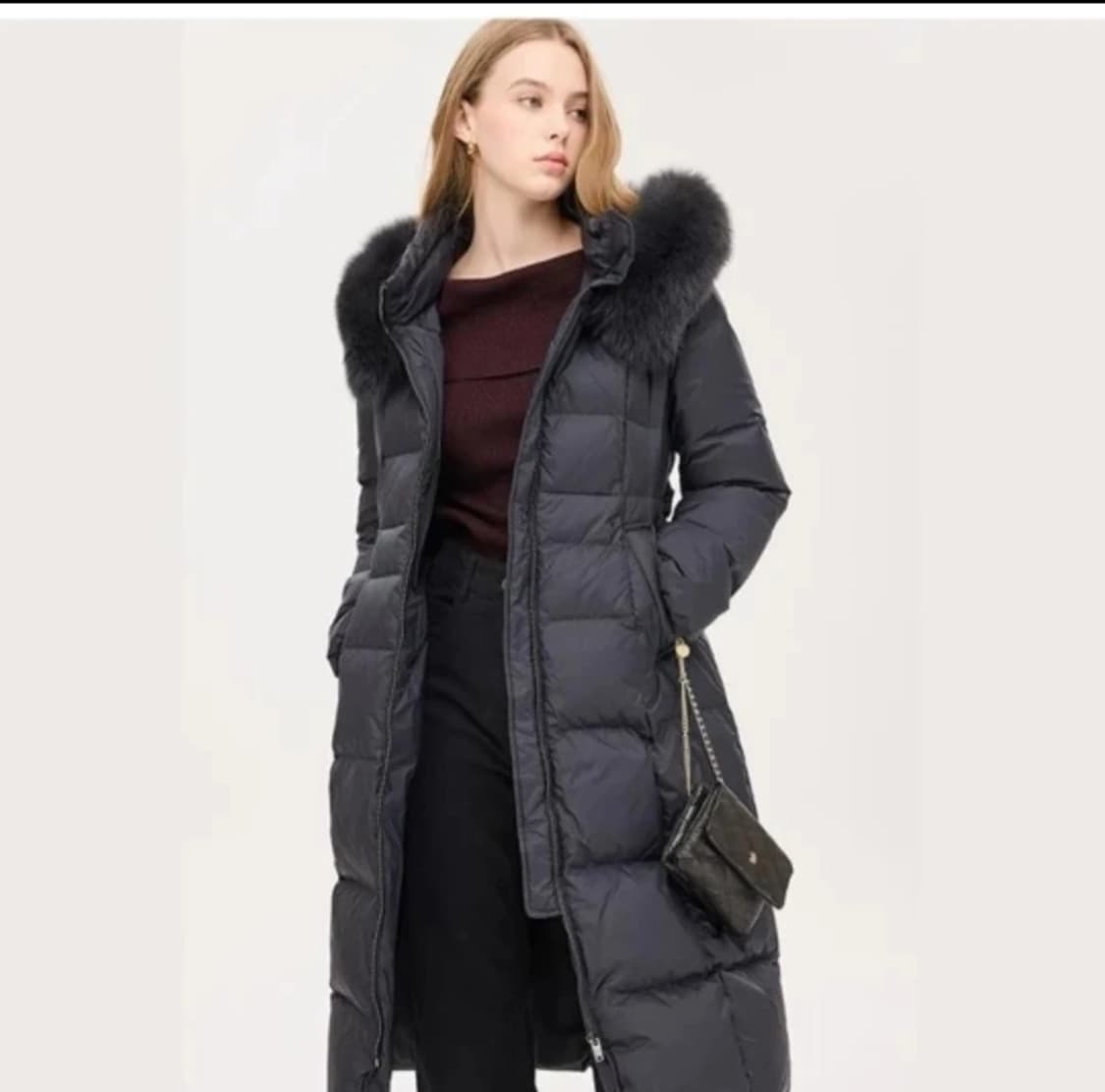 시슬리 모나미 후드 롱 패딩 42(55~66) 상품이미지2