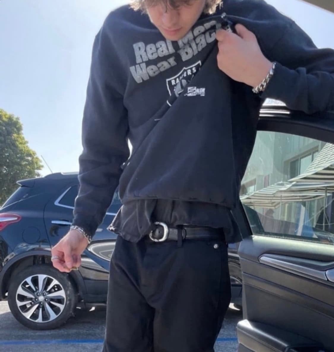 빈티지 살렘 레이더스 리얼 맨 웨어 블랙 스웻셔츠 상품이미지1