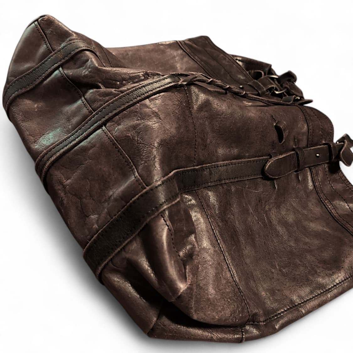 랄프로렌 헤리티지 빈티지가공 소가죽 토트백 상품이미지3