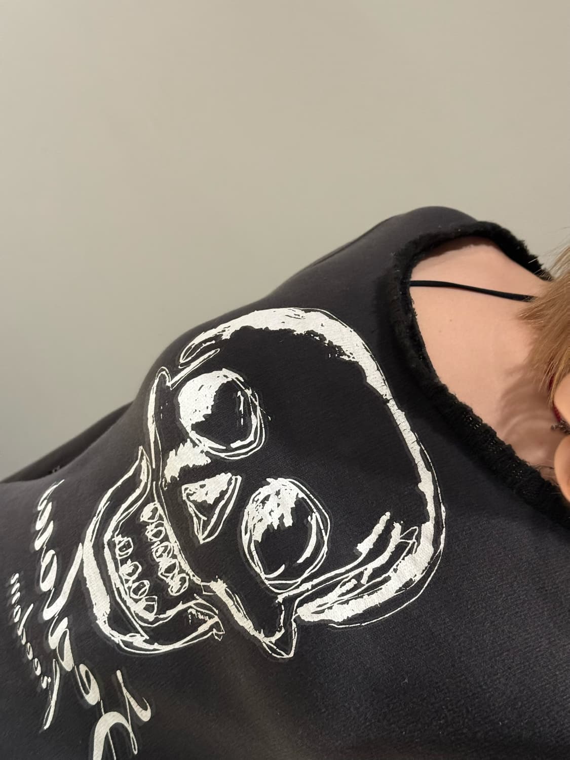 skull printing knit layered long sleeve 상품이미지3