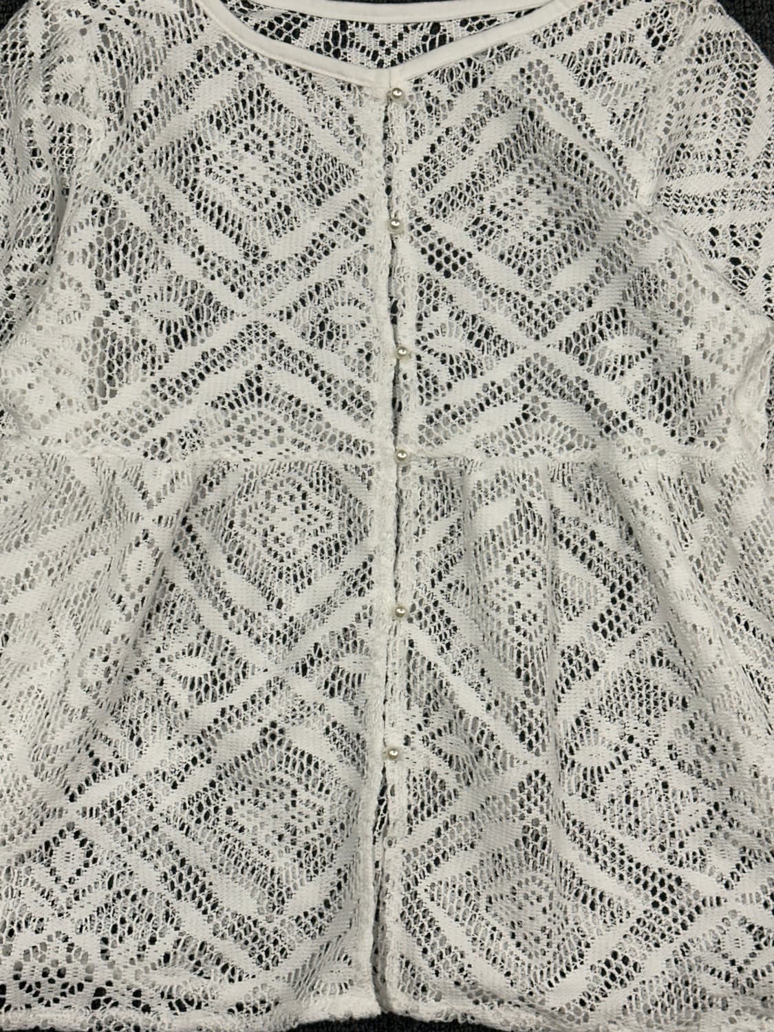 M)Japanese vintage 여성 레이스 7부 가디건 상품이미지2
