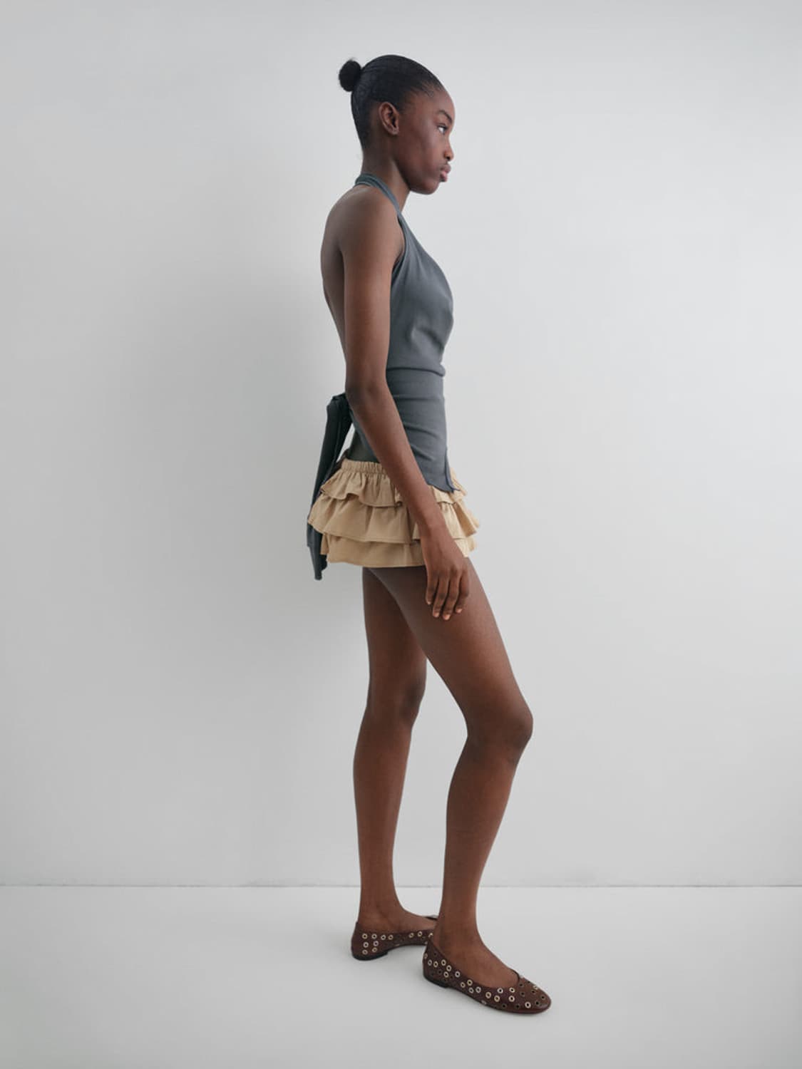 [XS,S]기마구아스 Jardin 러플 쇼츠/베이지 상품이미지3