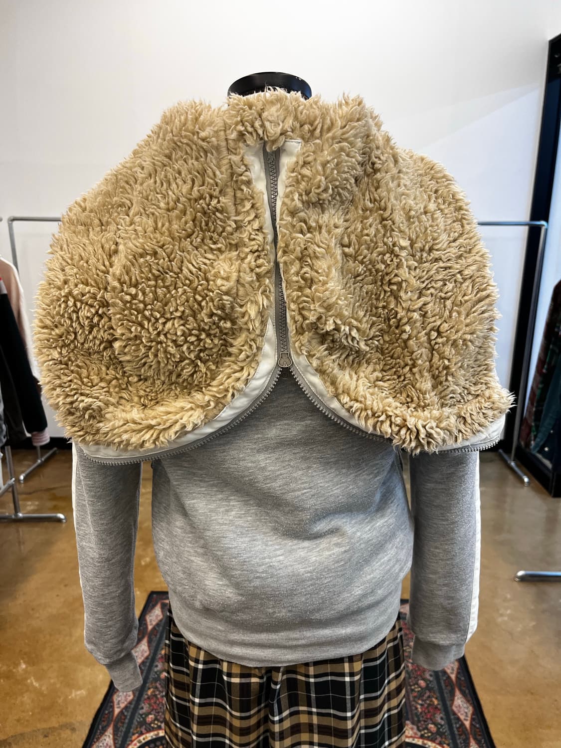 디젤 시어링 후드 집업 블루종 상품이미지7